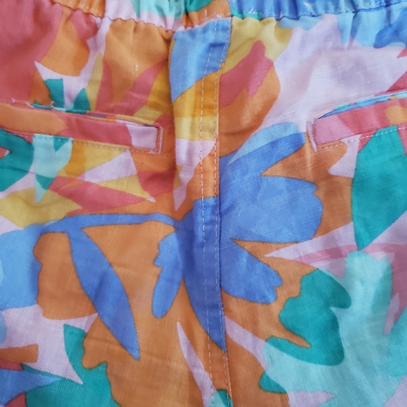 JOIE Tropical Print 100% Linen Short - S - Picture 8 of 9